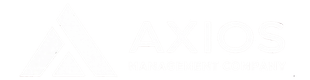 The image shows a logo for a company named AXIOS Management Company.